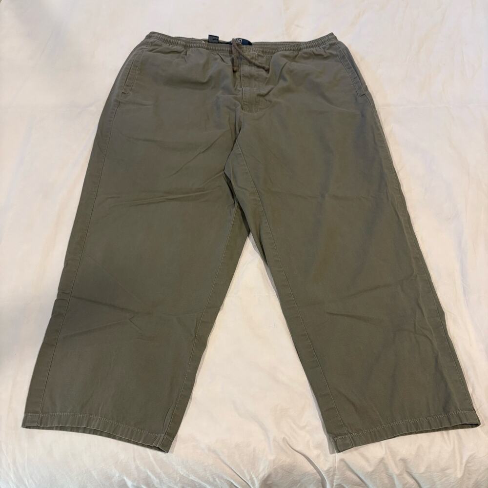 POLO by RALGH LAUREN Chino Cropped High-Waist 100% Pants Olive Green Unisex SzXL